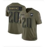 Brian Dawkins, Philadelphia Eagles Nike 2025 Salute to Service Retired Limited Jersey - Olive